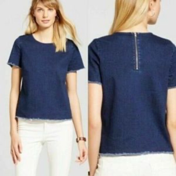 merona denimn shirt - Picture 1 of 4